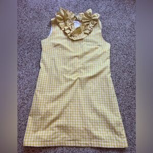Elizabeth Wilson yellow gingham dress small